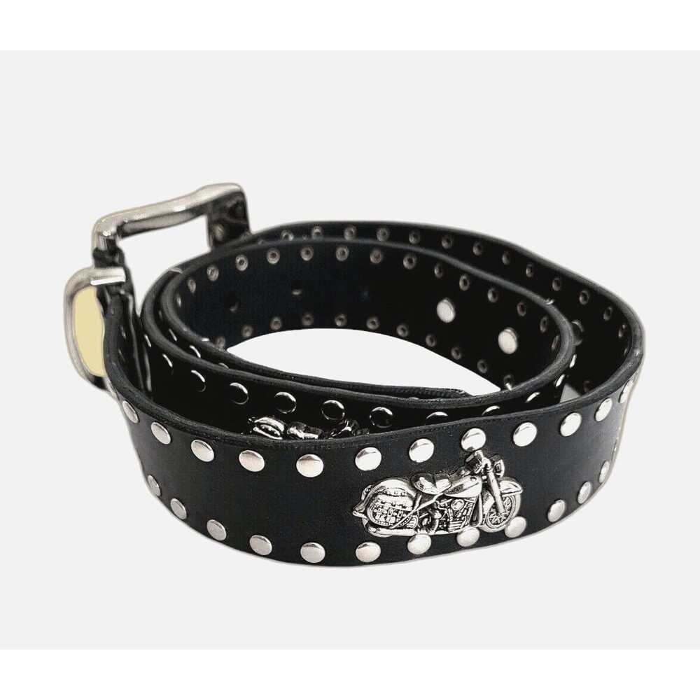 Vintage Leather Biker Belt Fashion, Western Heavy Metal, Biker Size; M